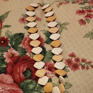 Elegant Cream and Tan Necklace